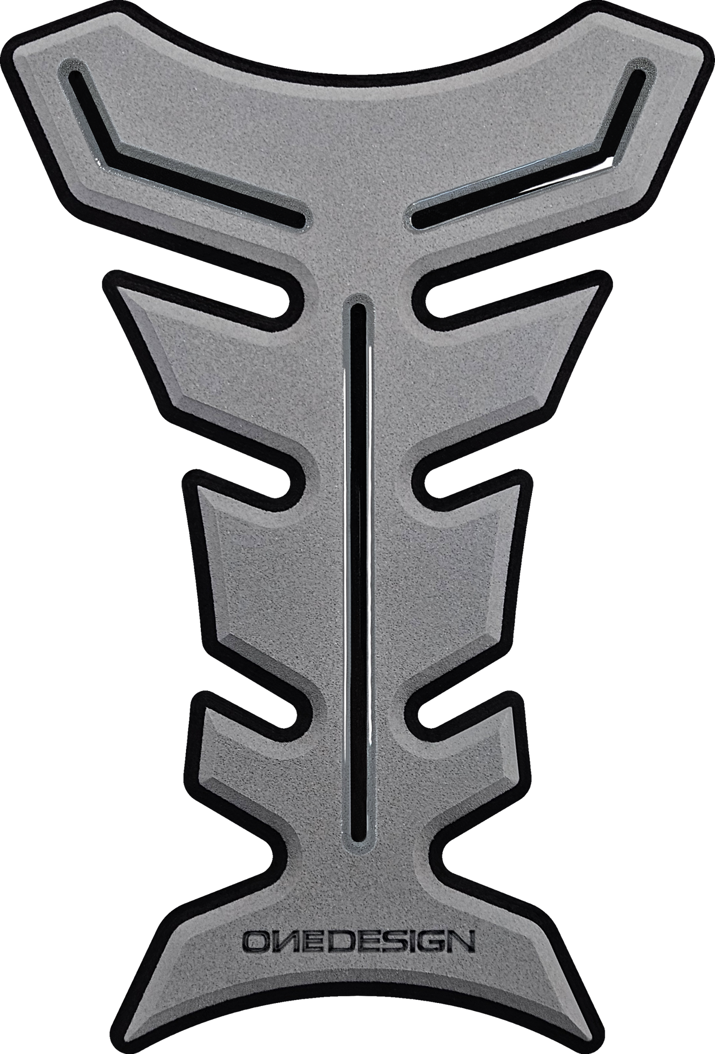 ONE EMBLEMS HDF9G Black and Gray Tank Pad for Street Motorcycles