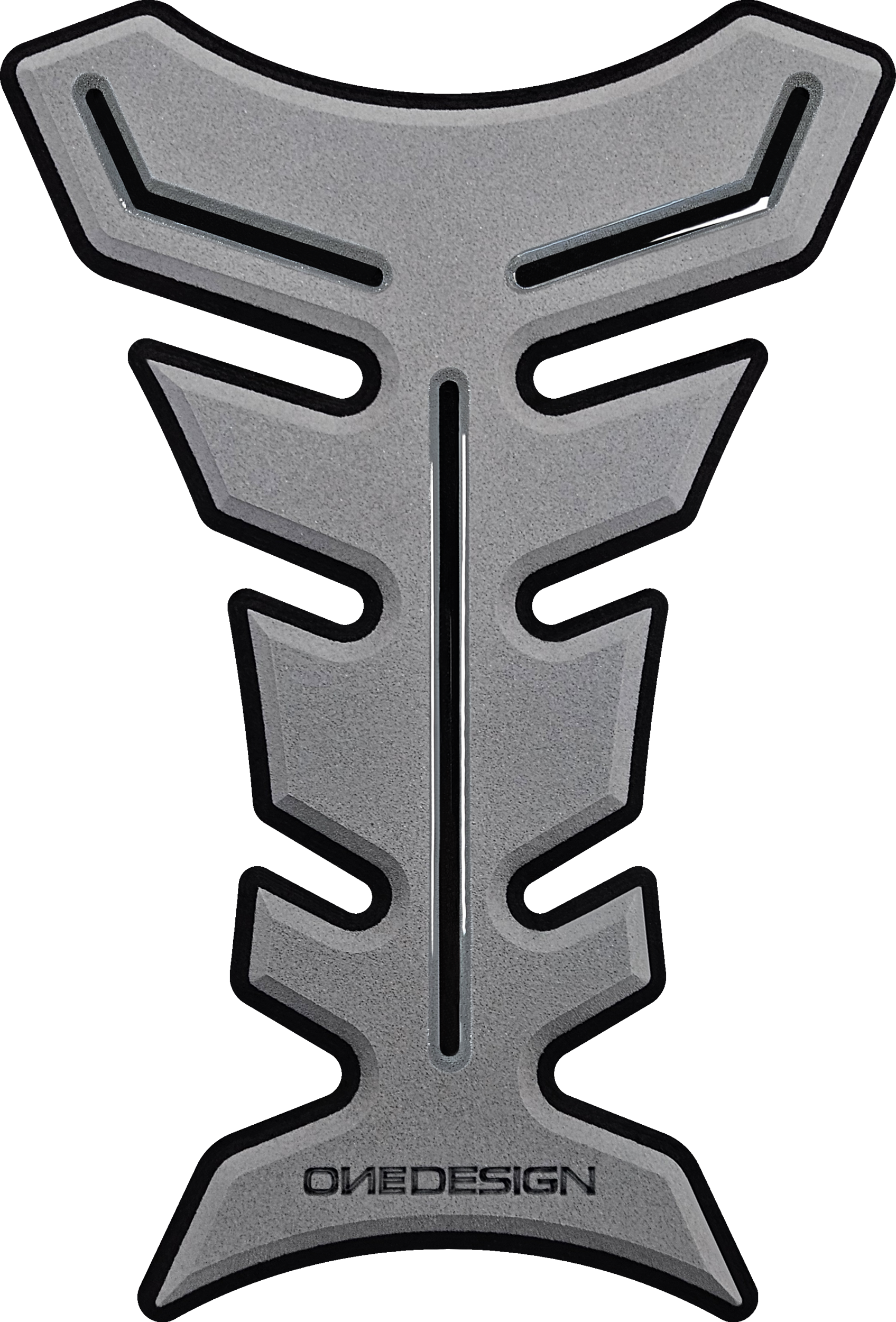 ONE EMBLEMS HDF9G Black and Gray Tank Pad for Street Motorcycles