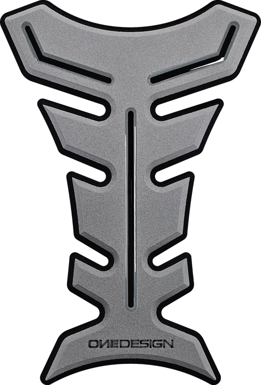 ONE EMBLEMS HDF9G Black and Gray Tank Pad for Street Motorcycles