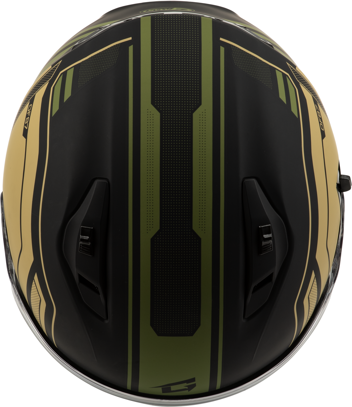 GMAX OF-87 Duke Open-Face Helmet for Street Riding, Small, Matte Black and Green