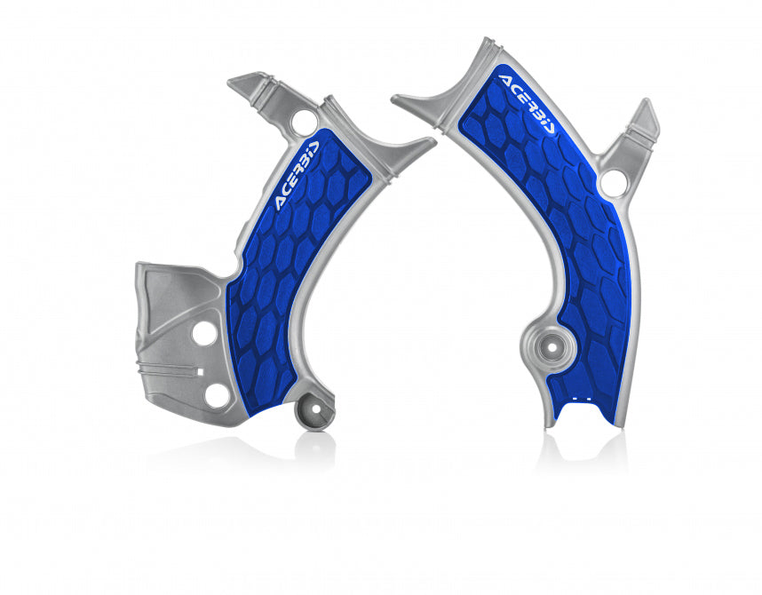 ACERBIS X Grip Frame Guard for Yamaha YZ Series 2018-2021 – Silver and Blue