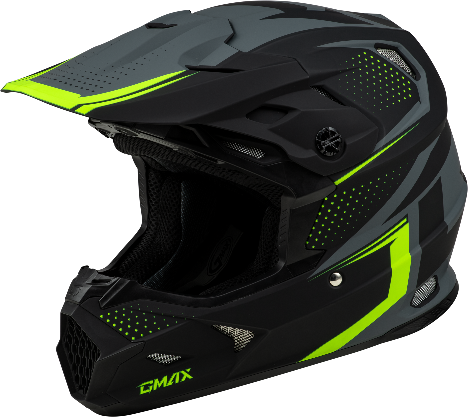 GMAX MX-96 Offroad Helmet Matte Grey/Hi-Vis X-Small with MIPS Safety System