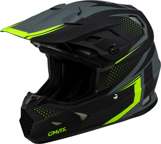 GMAX MX-96 Offroad Helmet Matte Grey/Hi-Vis X-Small with MIPS Safety System