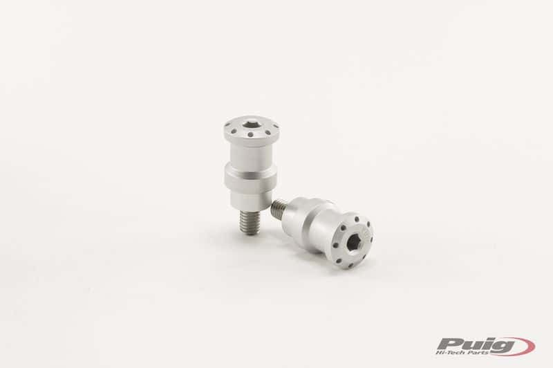 PUIG Swingarm Spools Hi Tech 8mm Silver for Honda, BMW, Suzuki Motorcycles Part #5923P
