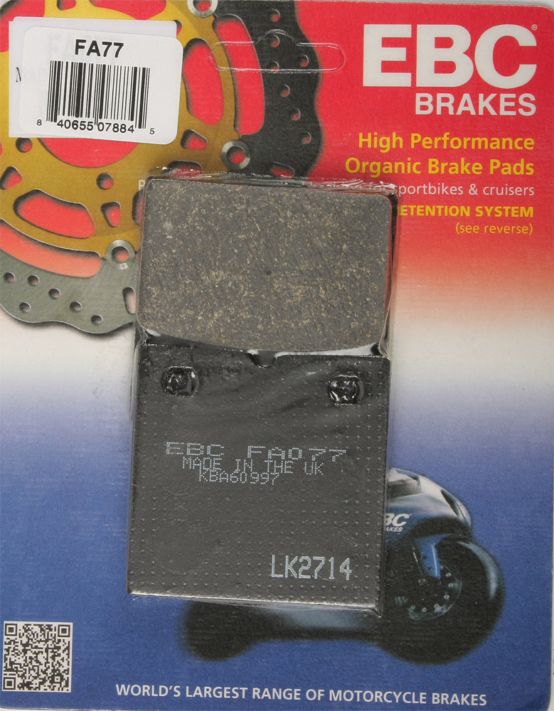 EBC Fa77 Organic Brake Pads for BMW R80R and R65 Motorcycle Models