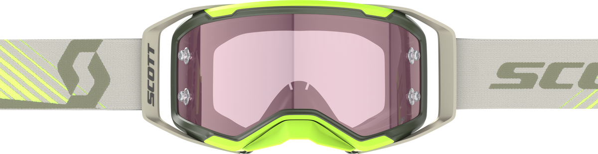 SCOTT Prospect 2.0 AMP Chrome Offroad Motocross Goggles with Rose Lens and NoFog Technology