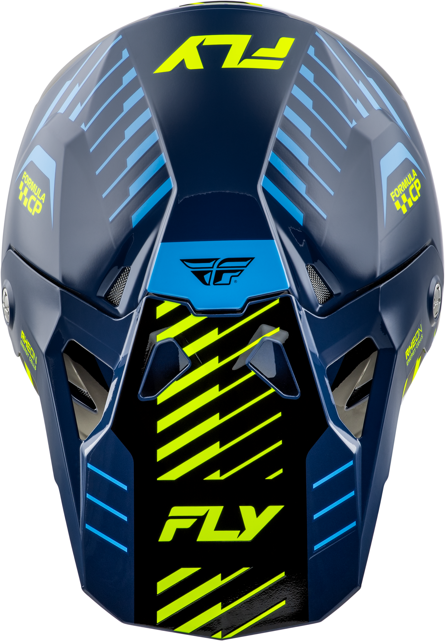 Fly Racing Formula CP Slice Helmet 2X-Large Navy/Hi-Vis/White for Offroad Riding
