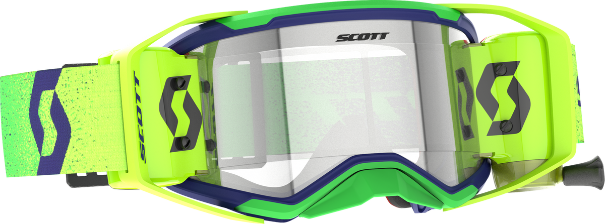 SCOTT Prospect 2.0 WFS Offroad Goggles with Clear Lens - Midnight Purple and Safety Yellow