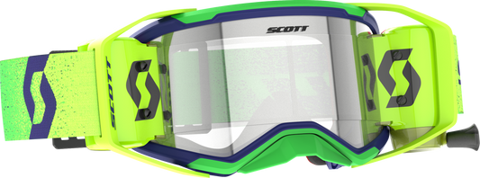 SCOTT Prospect 2.0 WFS Offroad Goggles with Clear Lens - Midnight Purple and Safety Yellow