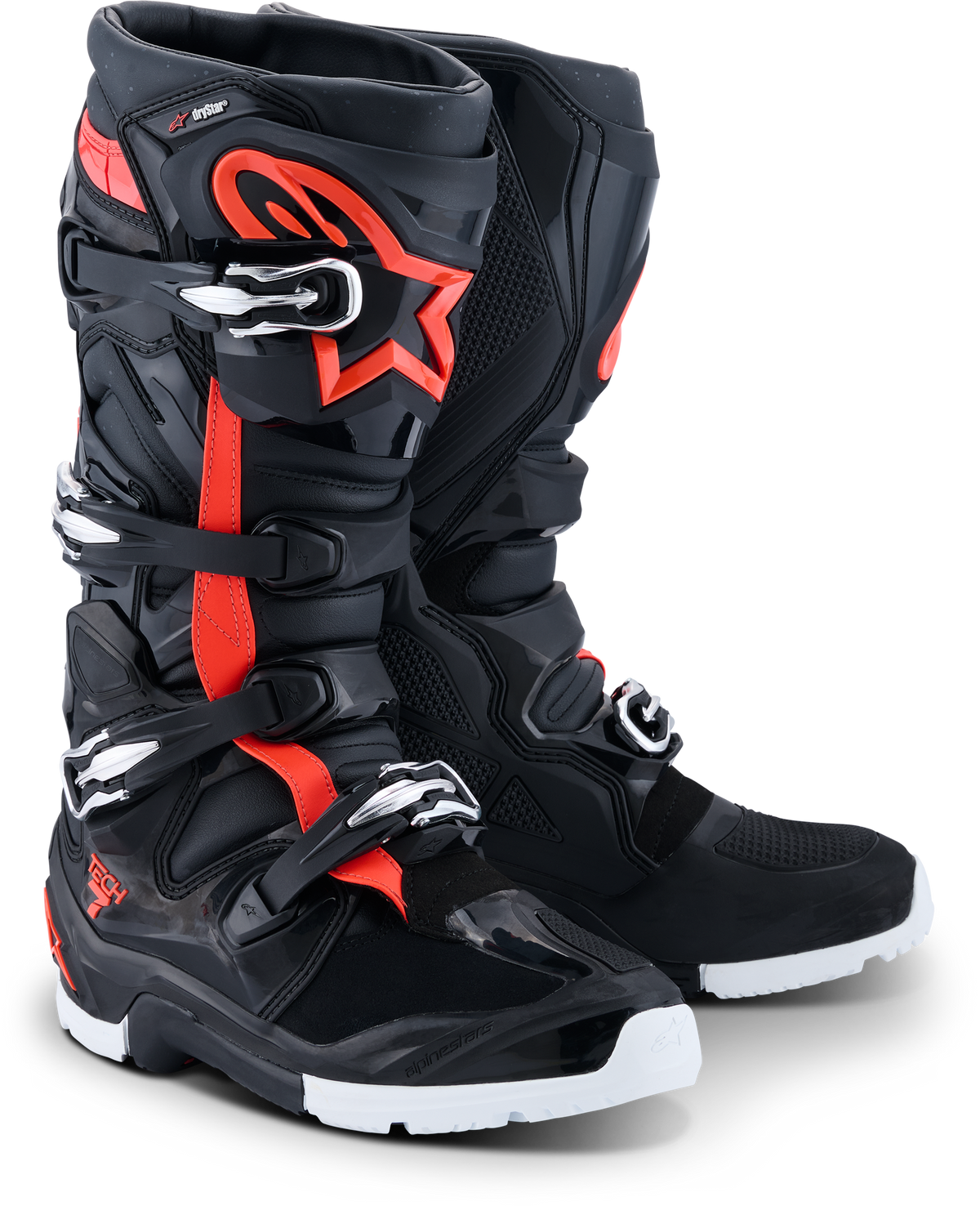 Alpinestars Tech 7 Enduro Drystar Offroad Boots US 08 Black/Red Fluo/White