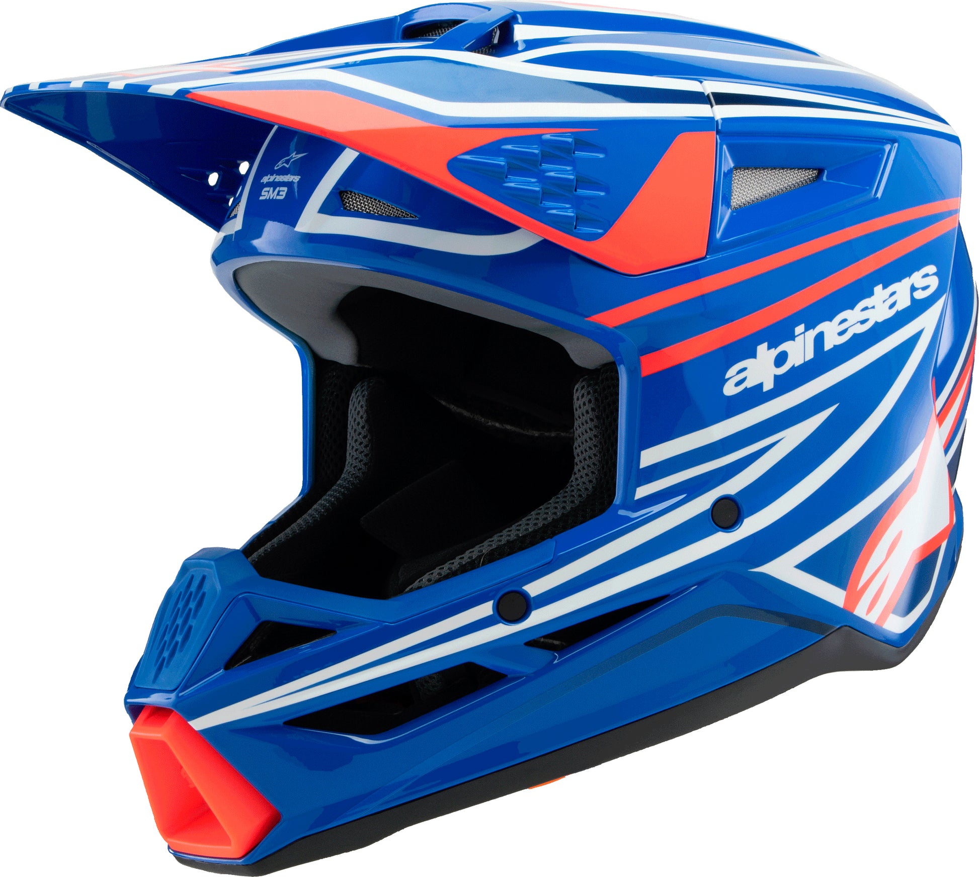 Alpinestars SM3 Youth Wurx Off-Road Helmet – Youth Small, Blue/Red/White/Black