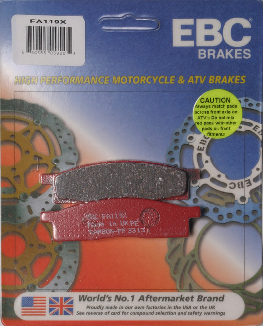 EBC FA119X Brake Pads for Yamaha YZ80 (1986-1995) Offroad Motorcycle Brakes