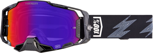 100 Percent Armega Hiper Goggle with Crenshaw Mirror Purple Lens for Offroad