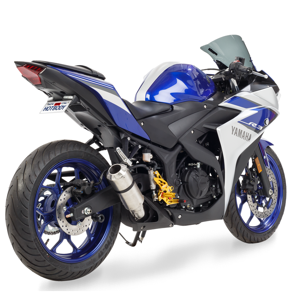 HOTBODIES Fender Eliminator Kit for Yamaha YZF-R3 (2015-2022), Textured Black - Part 81502-1000