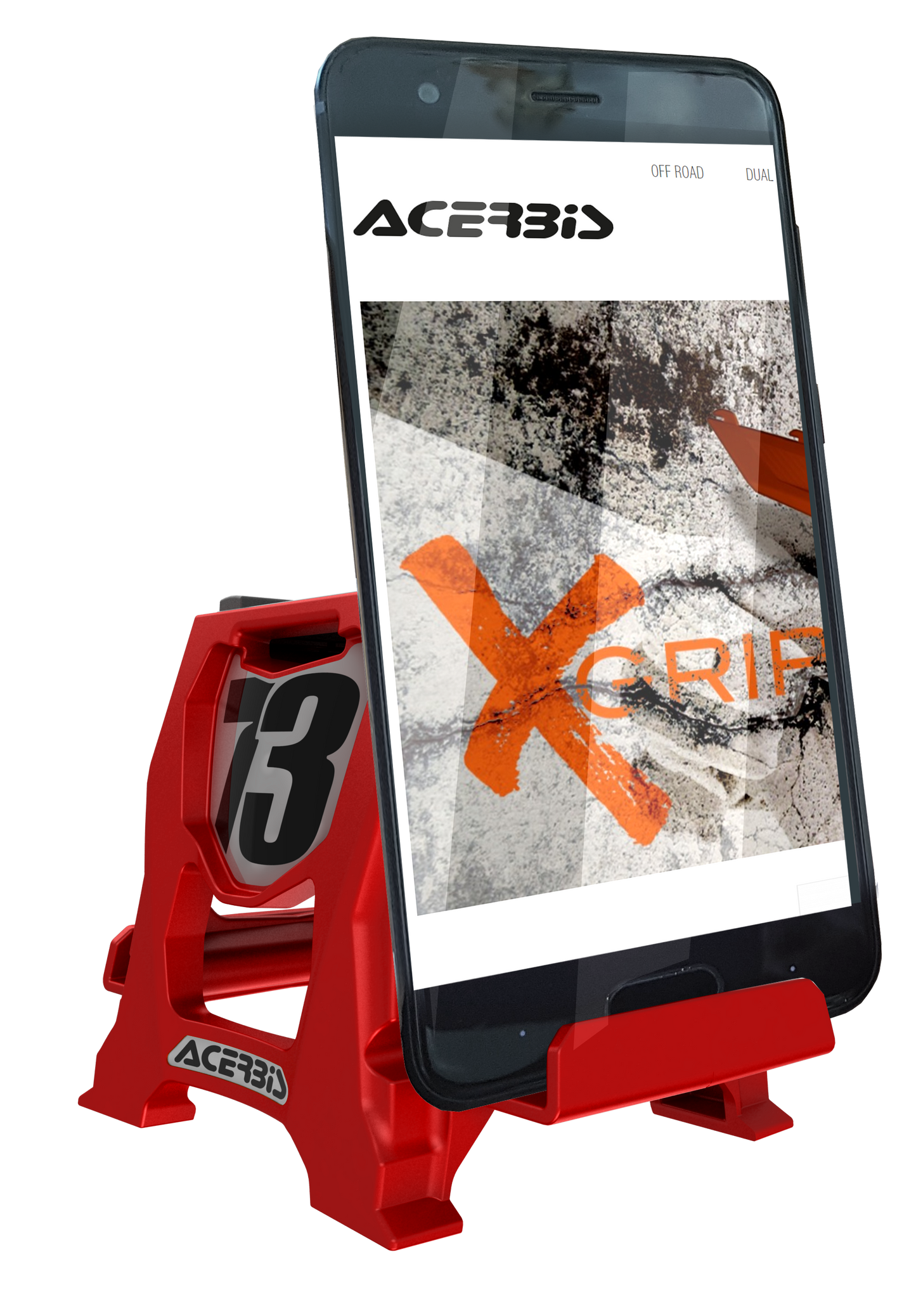 ACERBIS Phone Stand in Red for Offroad Racks and Mounts