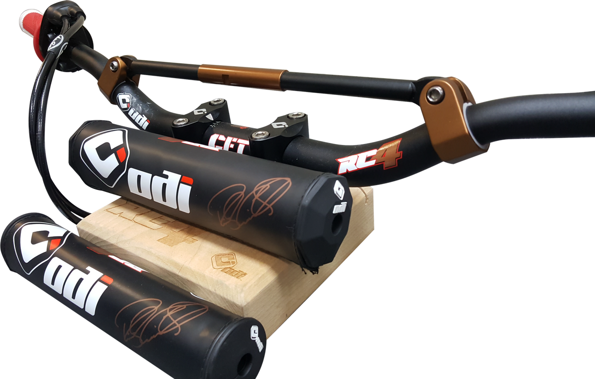 ODI H75BP-RC4 Offroad Handlebar Pad 245mm Black for Enhanced Visibility and Impact Resistance