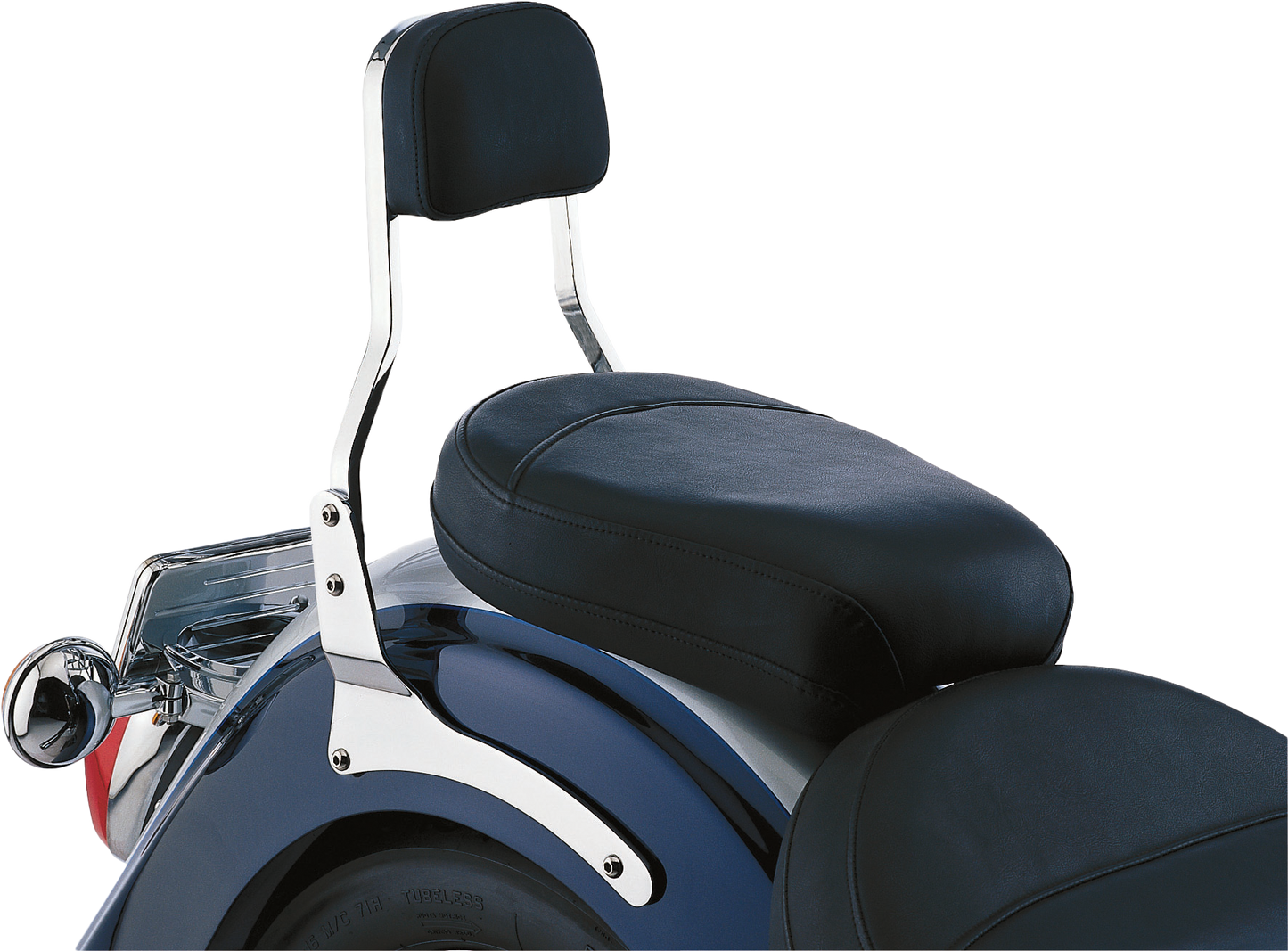 COBRA Short Round Sissy Bar with Pad for Harley Davidson 750C2/Phantom - Black