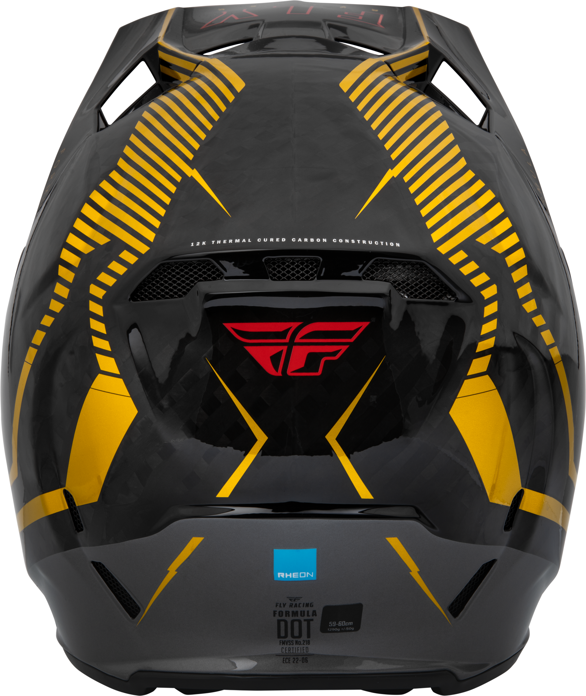 Fly Racing Formula Carbon Tracer Off-Road Helmet - X-Small, Gold/Black