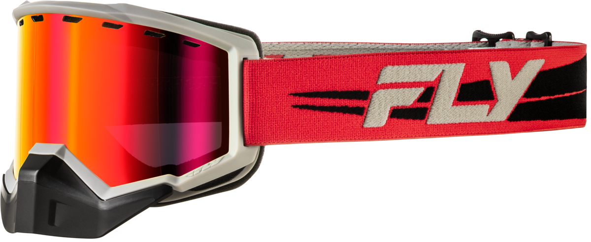 Fly Racing Focus Snow Goggle Red/Black with Red Mirror/Rose Lens