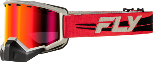 Fly Racing Focus Snow Goggle Red/Black with Red Mirror/Rose Lens