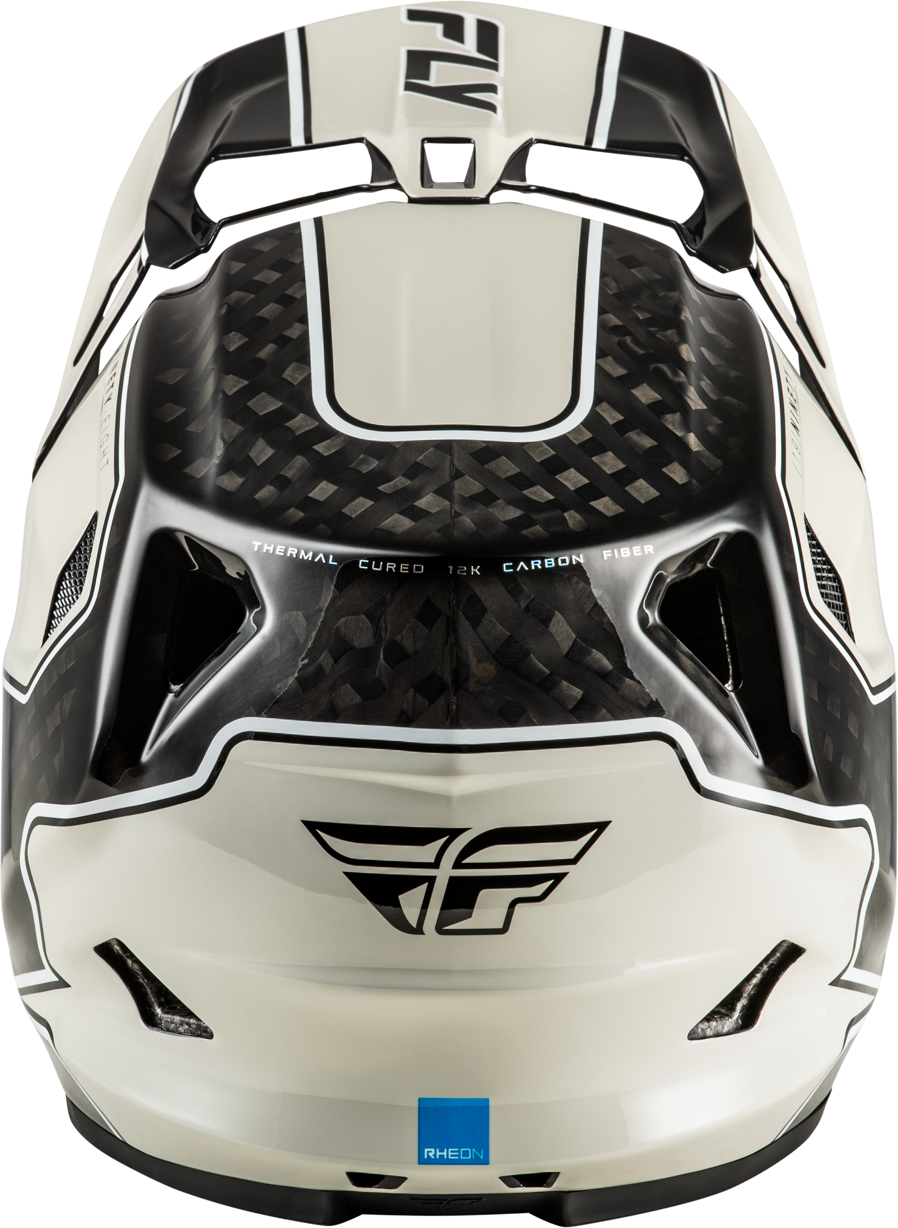 Fly Racing Werx R Flow Carbon Helmet Large Black Carbon/Grey - Full-Face Bicycle Helmet for Adults