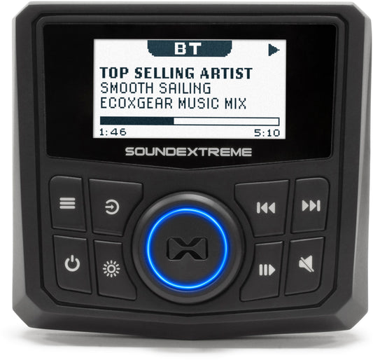ECOXGEAR SEI-SEMRNGGE Waterproof Marine Radio with 3 Audio Zones and 4 LED Zones
