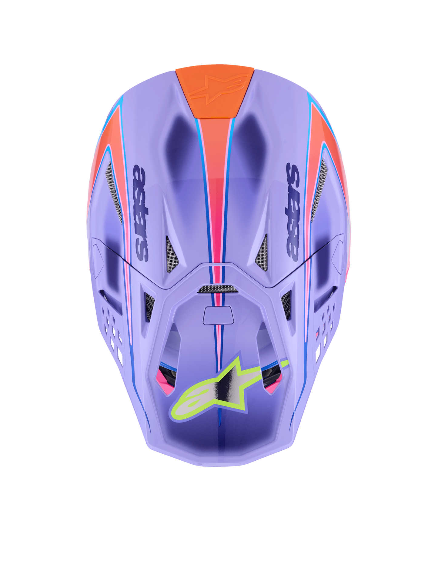 Alpinestars S-M10 Jett Lawrence Off-Road Helmet – Small, Gloss Finish in Purple/Pink Fluo & Yellow Fluo