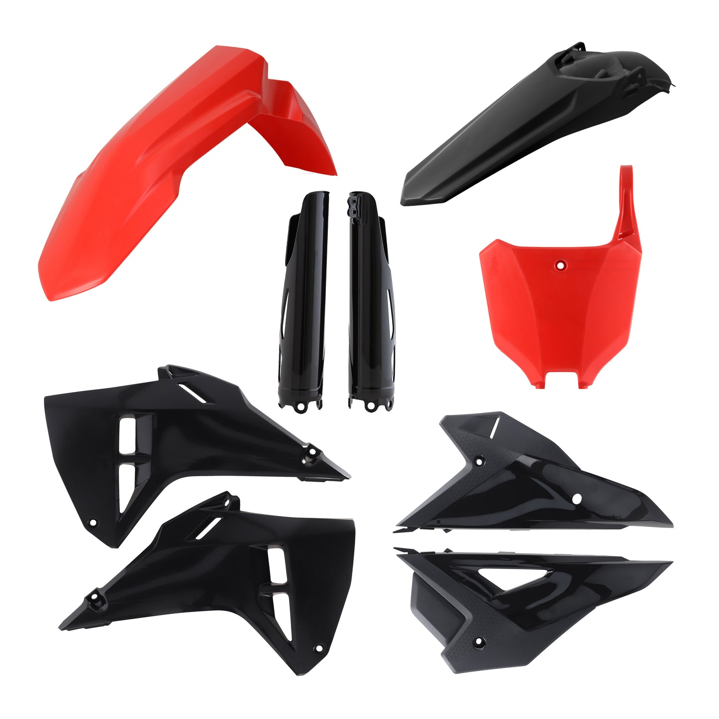 ACERBIS Plastic Body Kit with Full Red/Black Color for Honda CRF Models