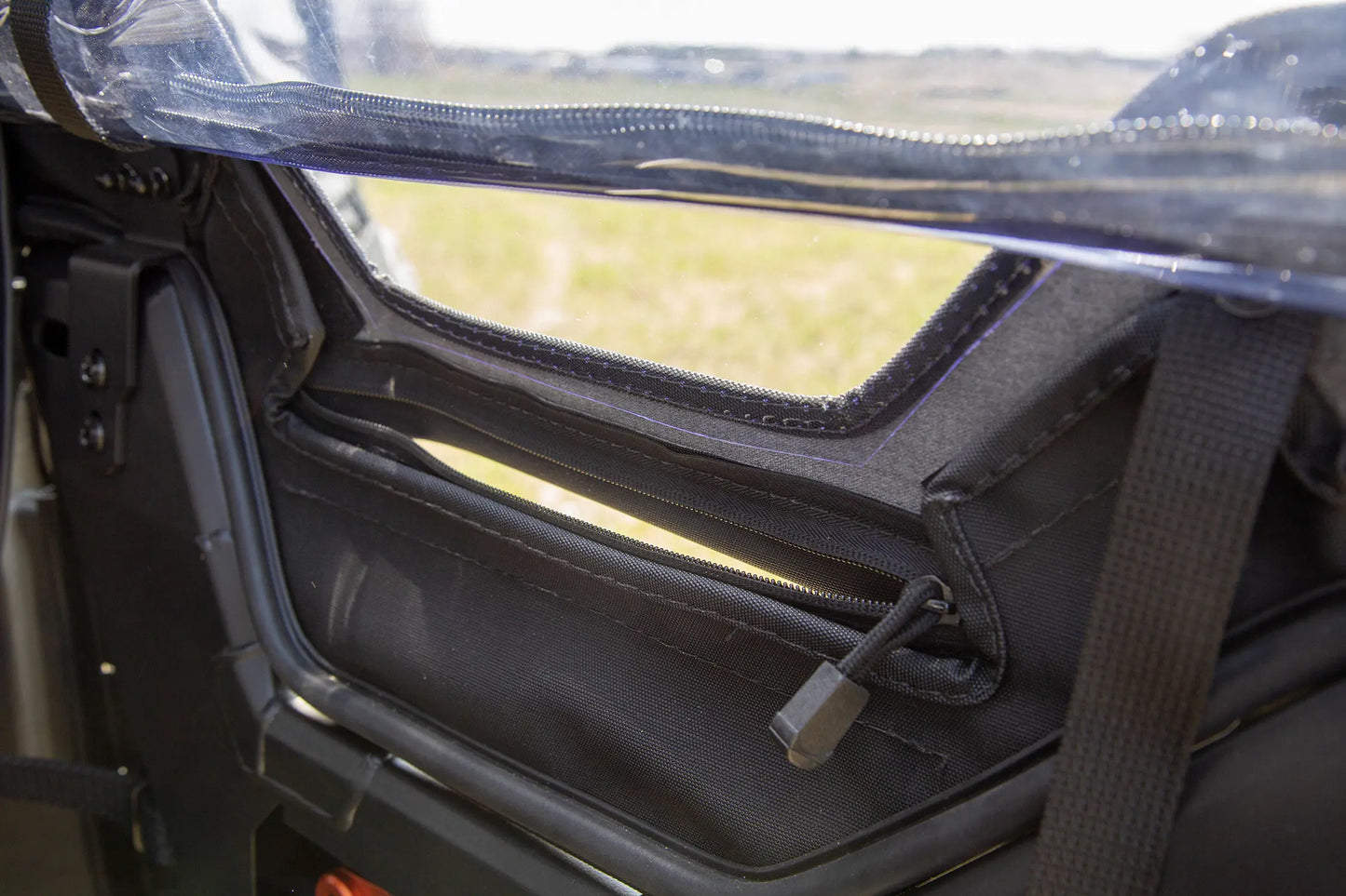 KOLPIN Rear Upper Soft Doors for ATV/UTV - Easy Install, Multi-Point Mounting, Aluminum Handles