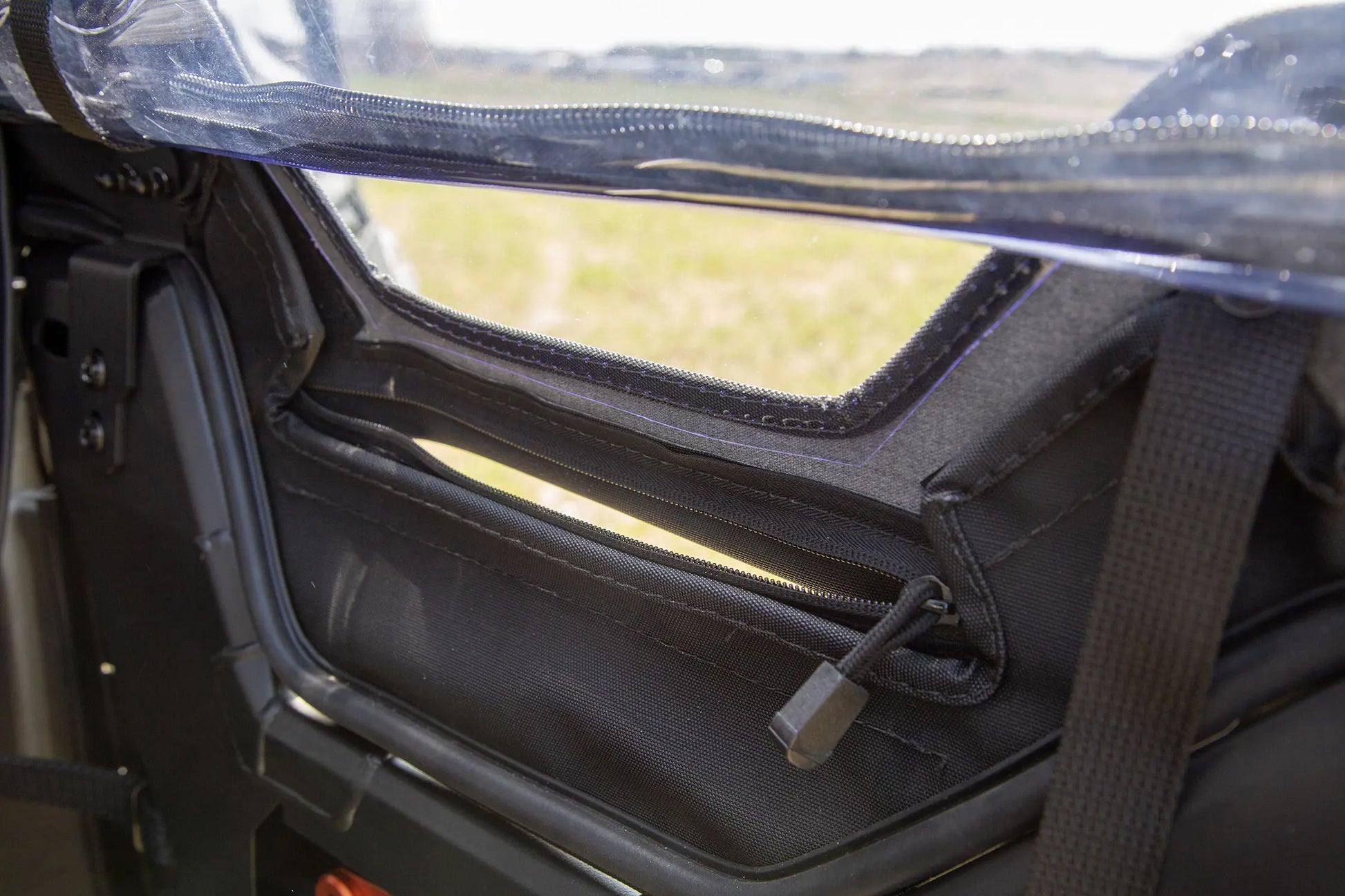 KOLPIN Rear Upper Soft Doors for ATV/UTV - Easy Install, Multi-Point Mounting, Aluminum Handles