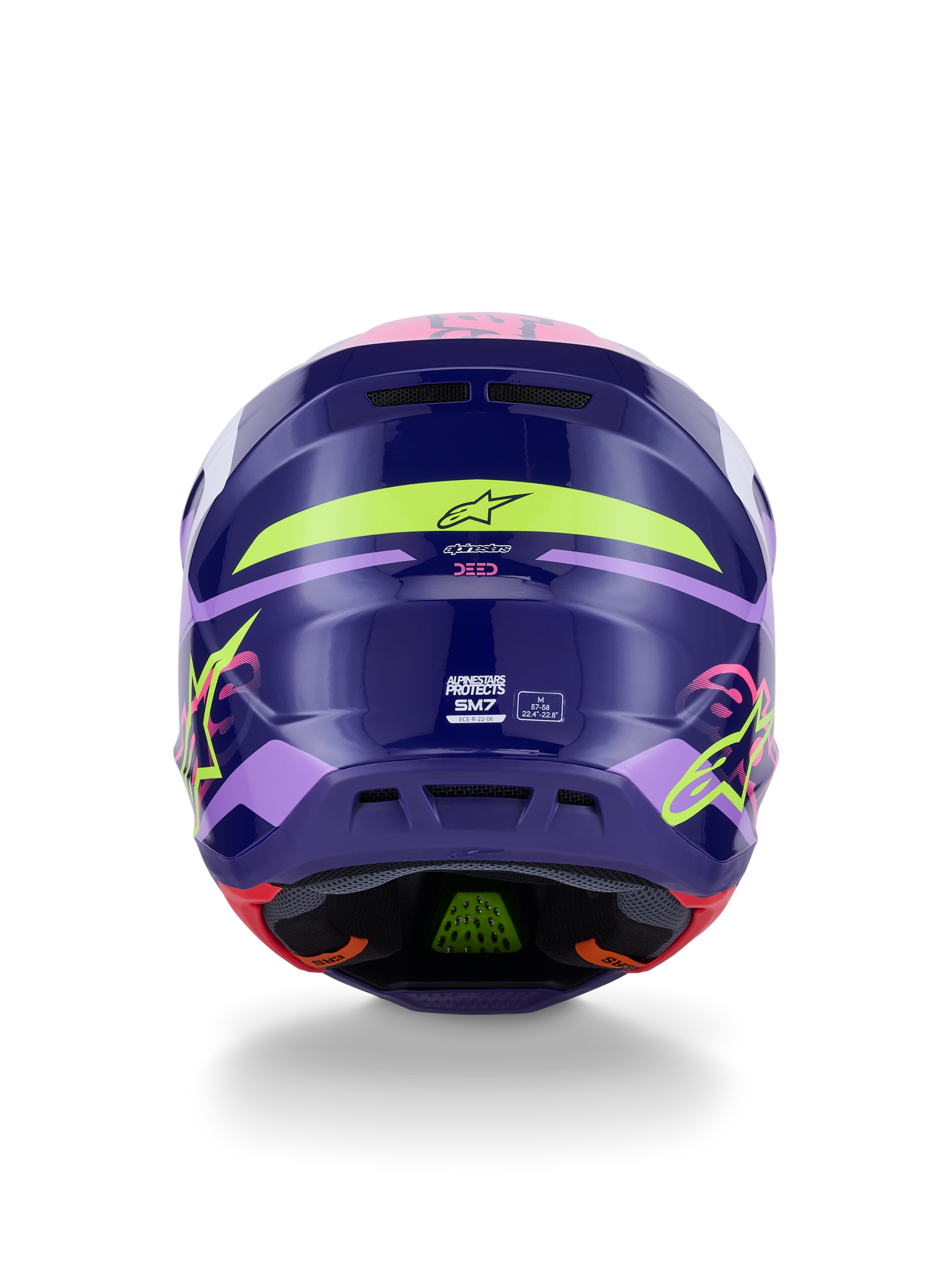 Alpinestars SM7 Deed Helmet for Off-Road, X-Large, Gloss Purple and Pink