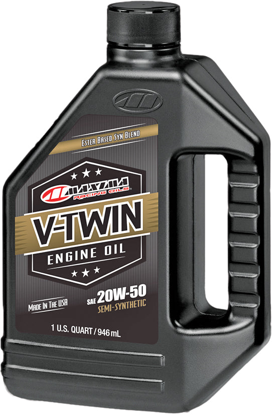 Maxima V Twin Synthetic Blend 20W-50 Engine Oil – 32 oz. for V-Twin Motorcycles
