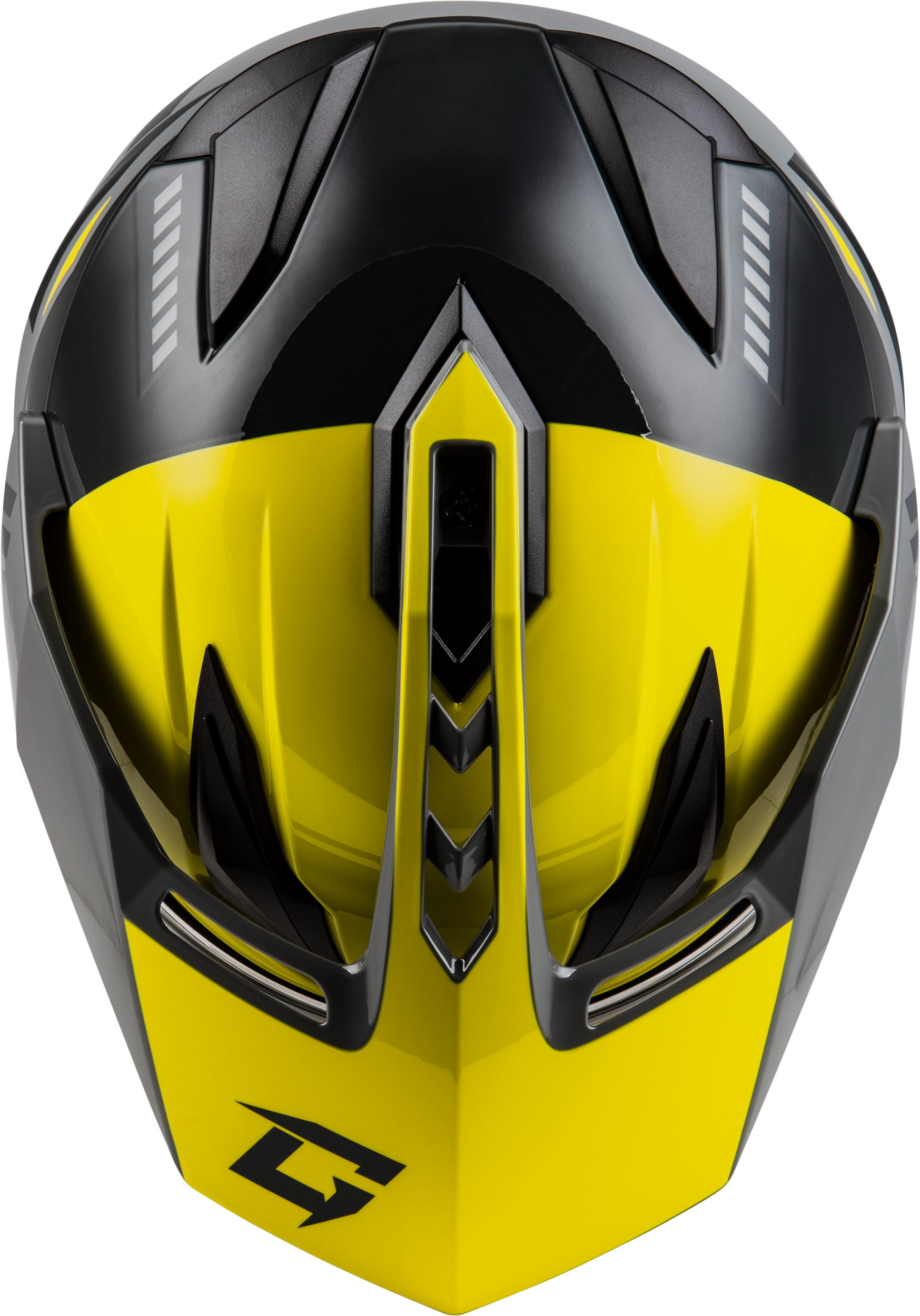 GMAX GM-11S Ronin Snow Helmet 2X-Large Yellow, Silver & Grey - Dual Sport with Convertible Visor Design