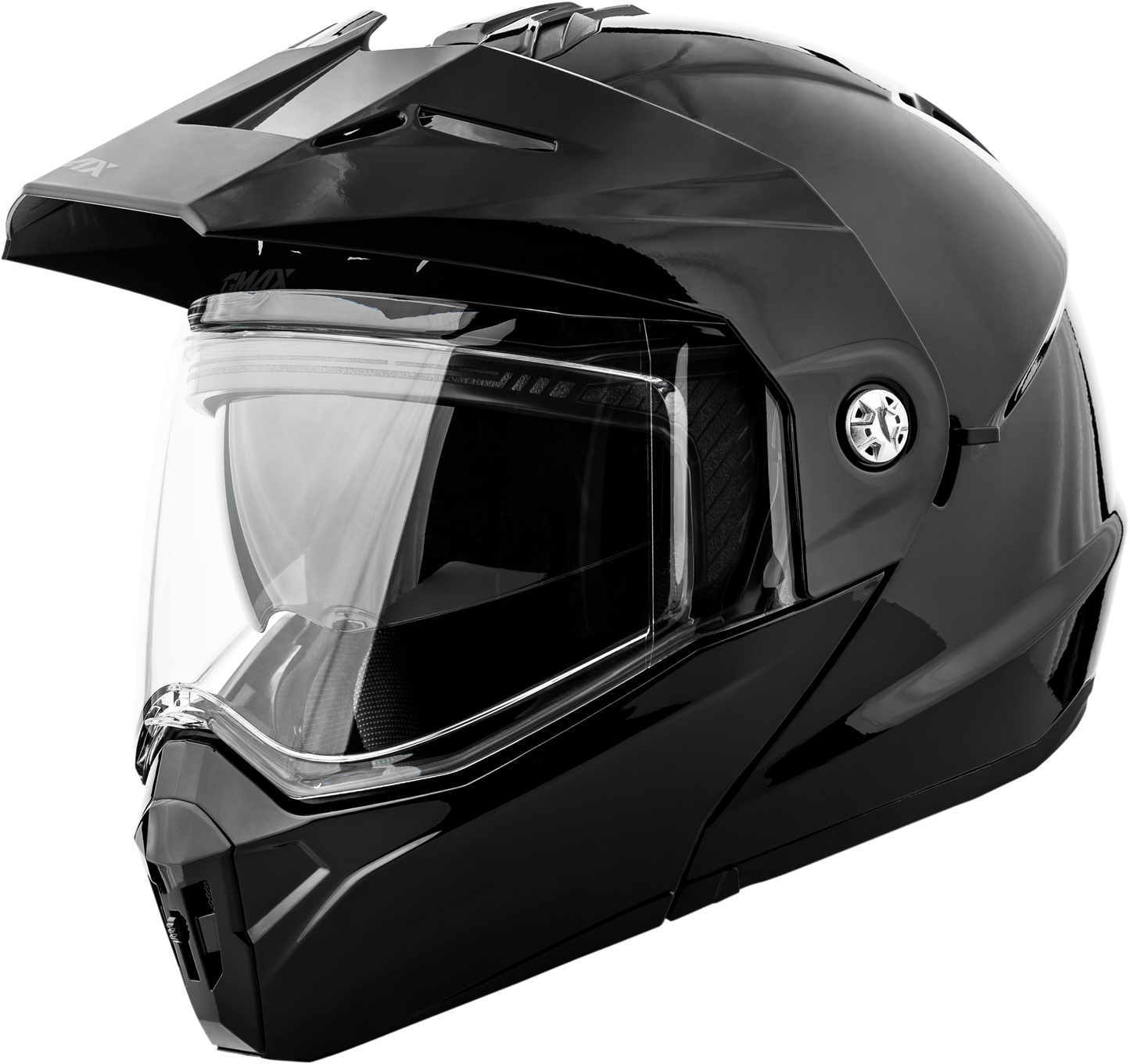 GMAX MD-74 Large Black Modular ADV Helmet for Street Riding and Snow Adventures