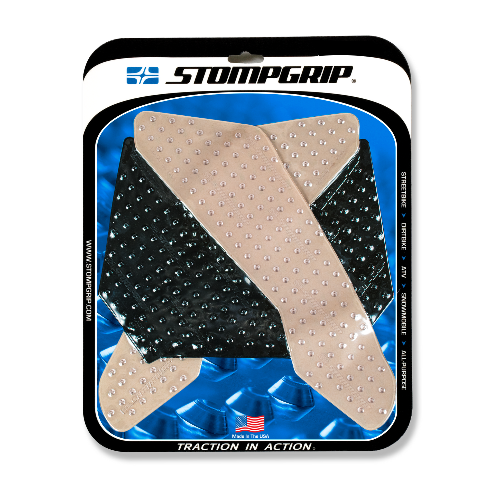STOMPGRIP Tank Pad Kit Volcano Clear/Black for Honda CBR1000RR (2017-2021)