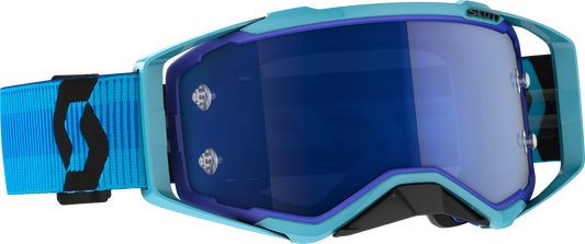 SCOTT Prospect Goggle Blue/Black with Blue Chrome Lens for Offroad MTB and Motocross