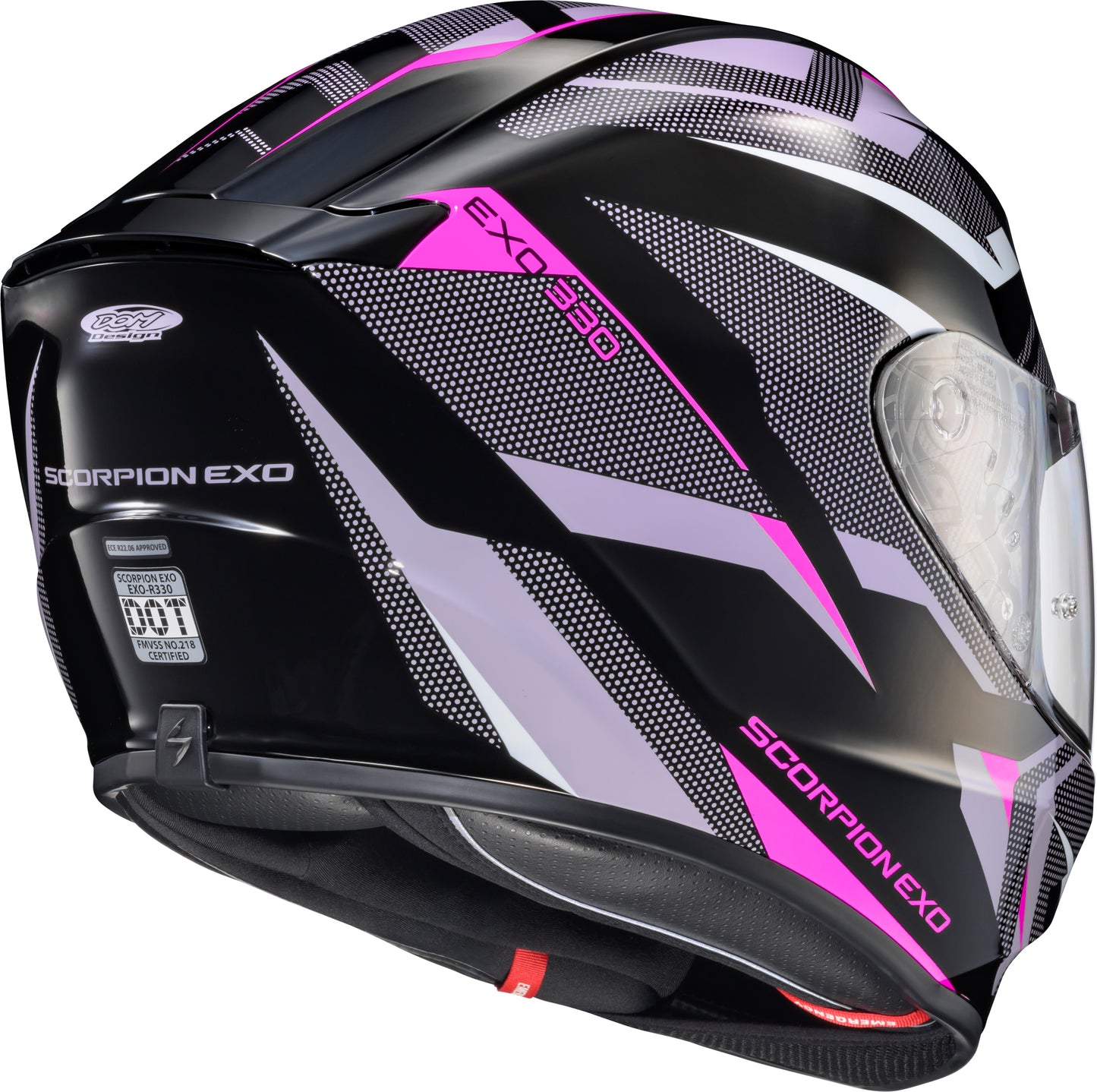 Scorpion EXO R330 Full Face Helmet - Medium, Black/Pink/Purple
