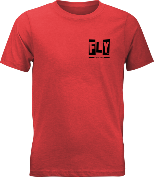 Fly Racing Youth Punk Tee in Red - Size Small