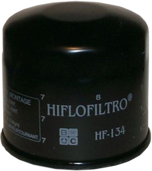 HIFLOFILTRO HF134 Oil Filter for Suzuki Motorcycles - OEM Replacement, Black