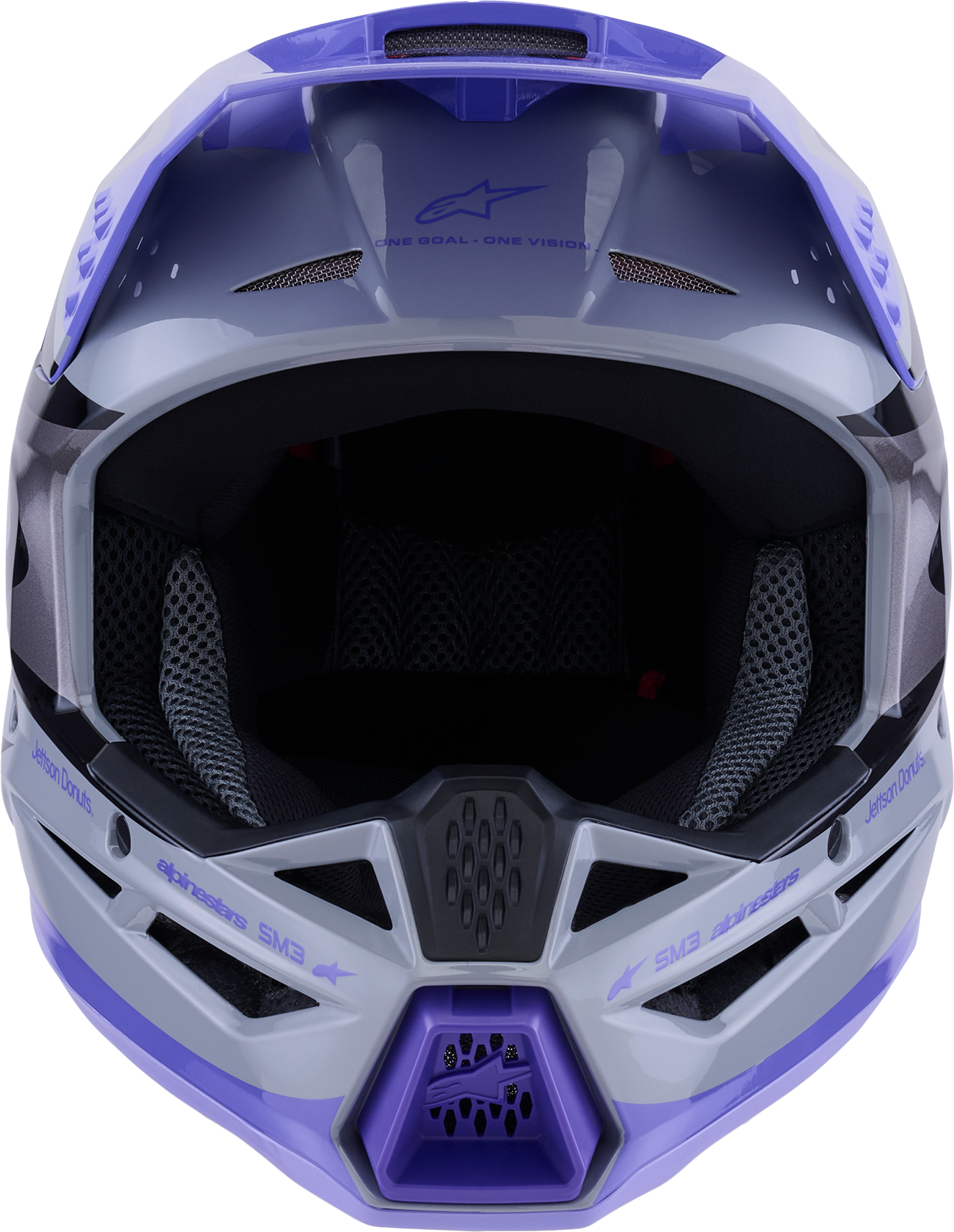 Alpinestars Jettson SM3 Youth Helmet - Grey, Purple, and Black Gloss Finish