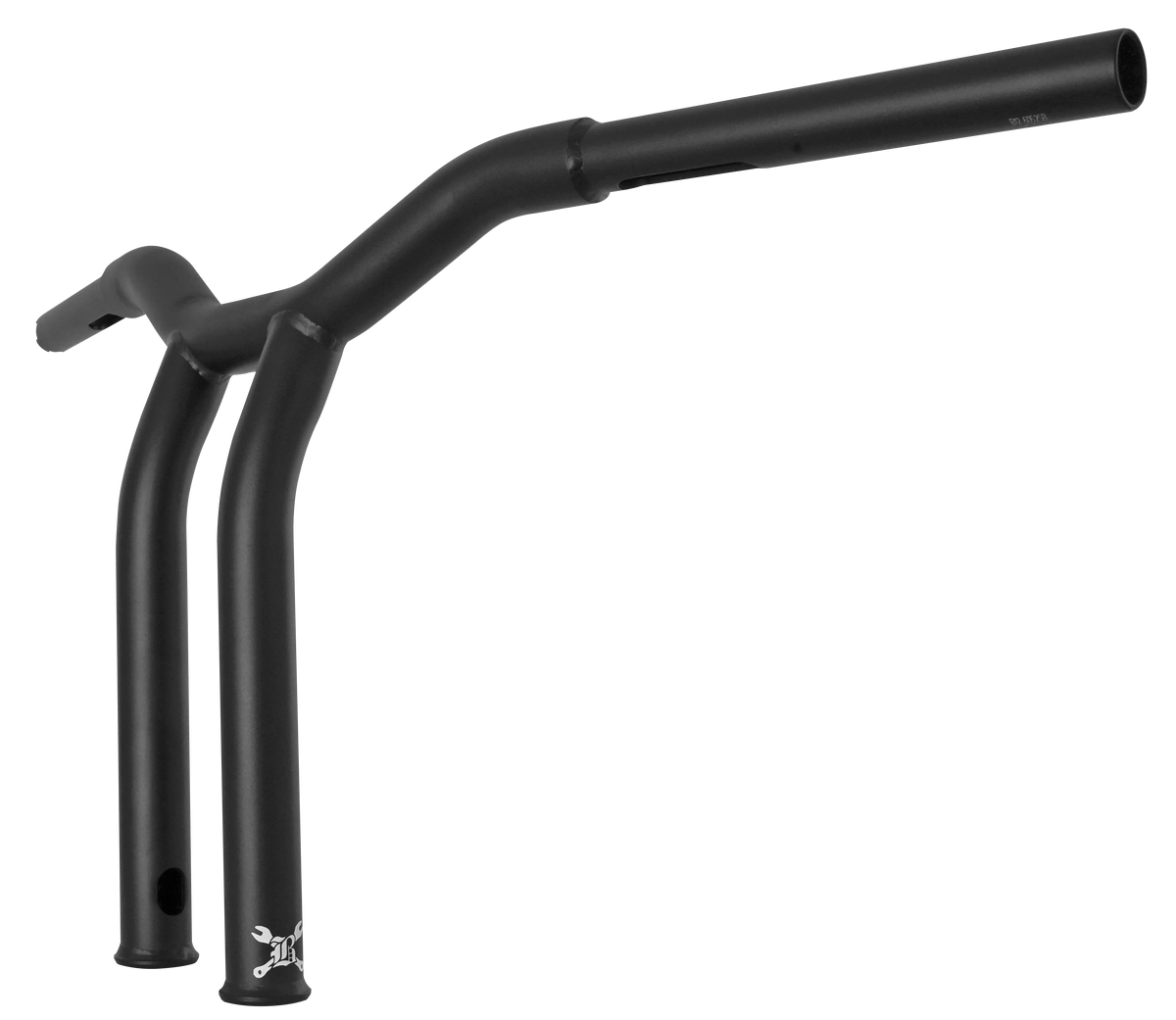 BURLY BRAND Dominator Raked Bar 12-Inch Matte Black Handlebars for Harley Davidson