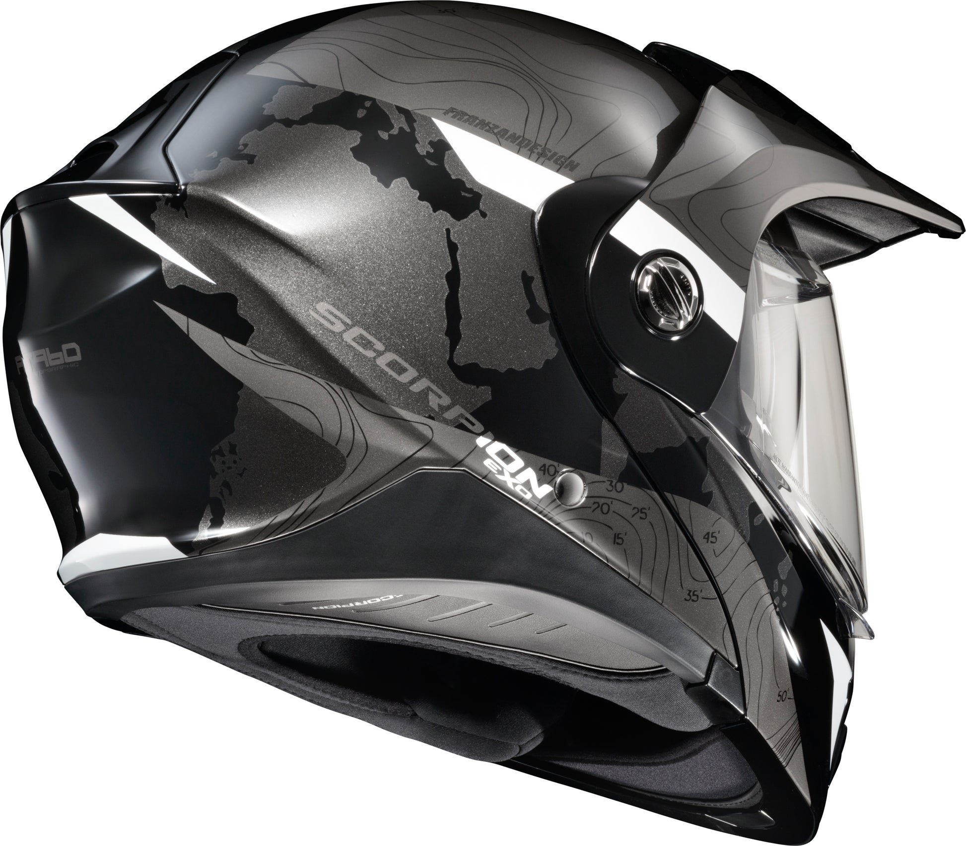 ScorpionEXO Exo-AT960 Modular Helmet Black and White, Small