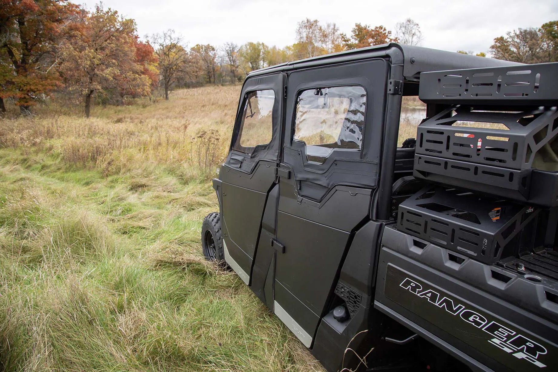 KOLPIN Rear Upper Soft Doors for ATV/UTV – Easy Install, Aluminum Handles & Splash-Resistant D-Trim Seals