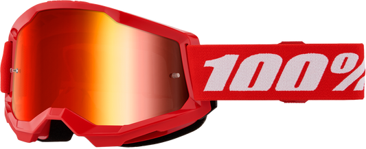 100-Percent Strata 2 Jr. Goggle Red Mirror Red Lens – Offroad Youth Eyewear