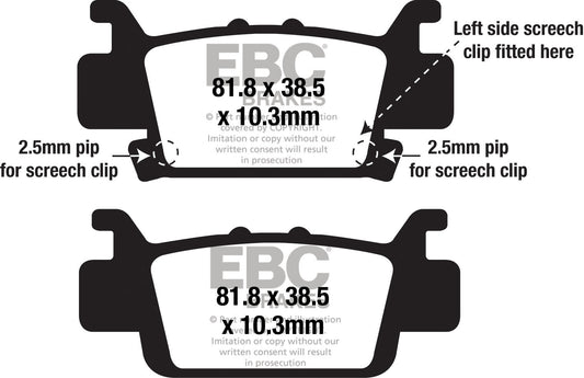 EBC FA703SV Severe Duty SV Series Brake Pads for Honda Pioneer 1000 ATV/UTV