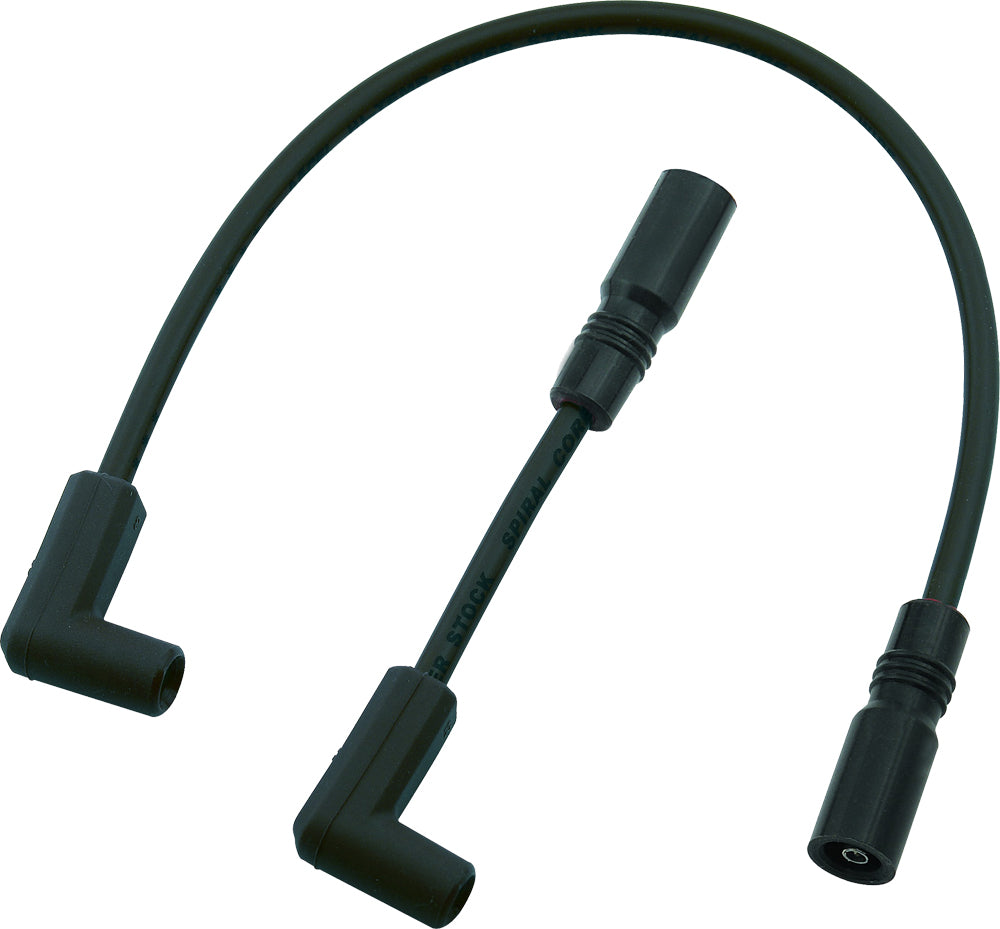 ACCEL Spiral Core Wire Set 8.0mm Black for Harley-Davidson V-Twin Models