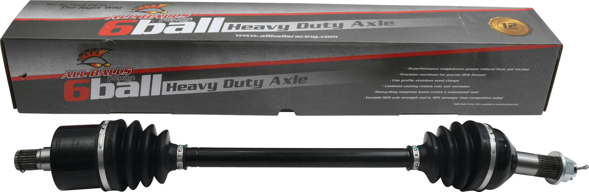 ALL BALLS 6 Ball Heavy Duty Rear Axle for Can-Am Defender HD5 Series
