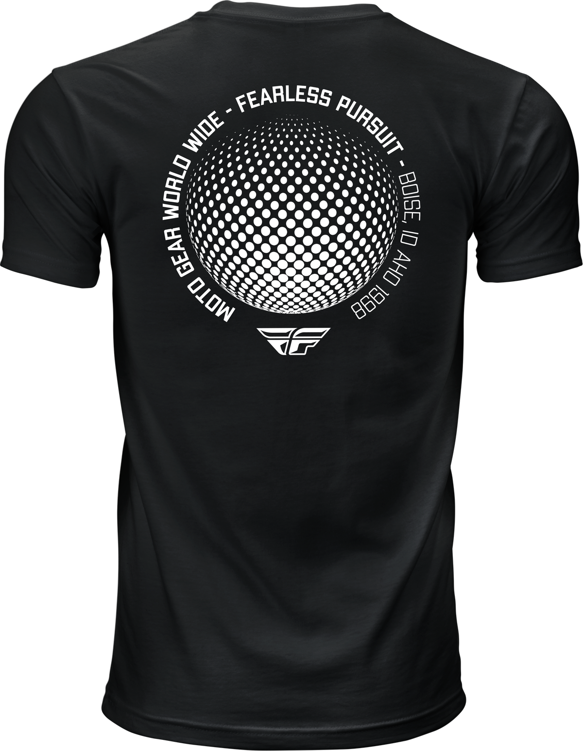 Fly Racing Worldwide Tee Black Medium - Short Sleeve Cotton Shirt with Contoured Fit