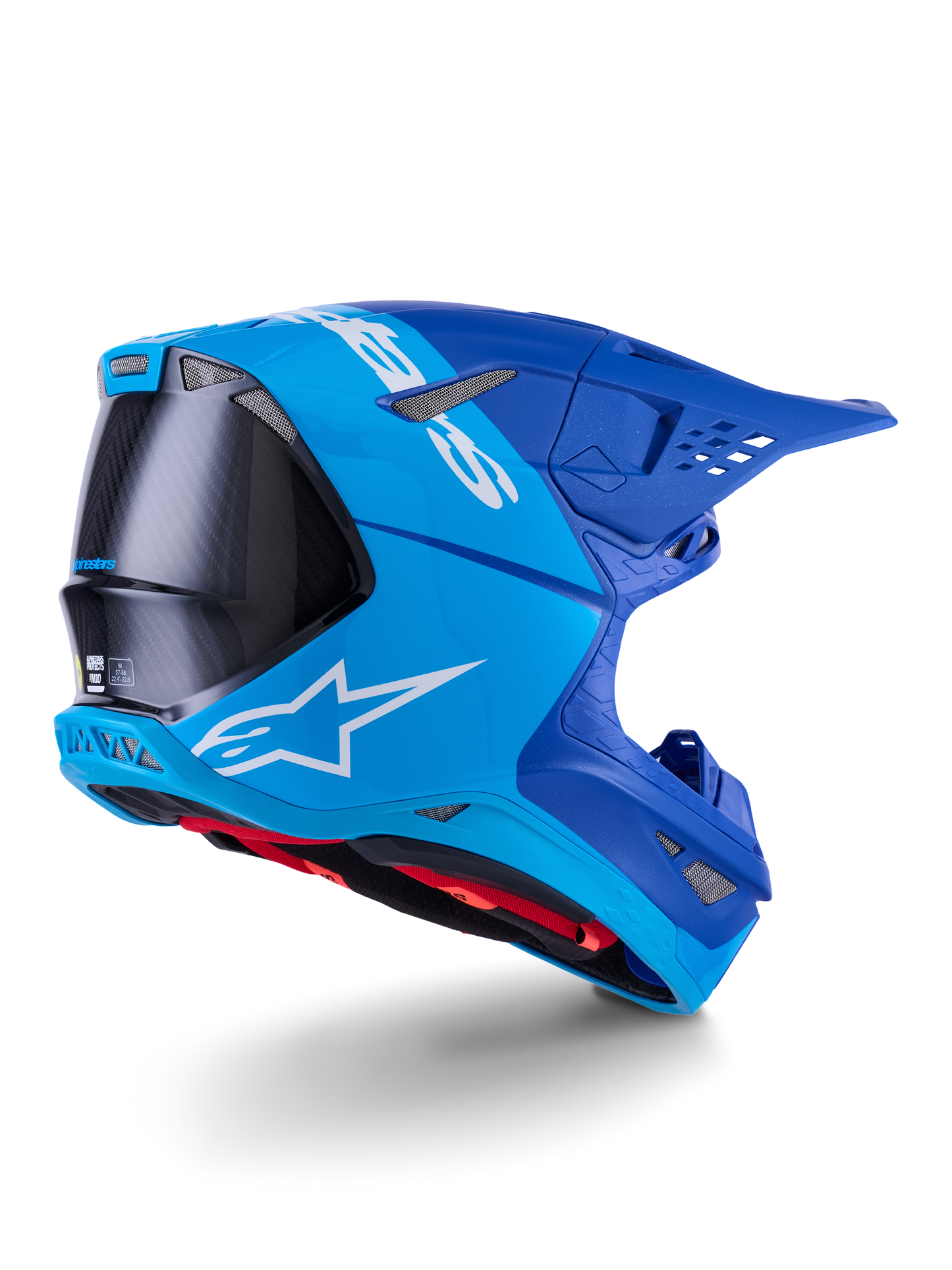 Alpinestars Supertech S M10 Flood Helmet - Large, Metallic Blue/Medium Blue/Black, Offroad