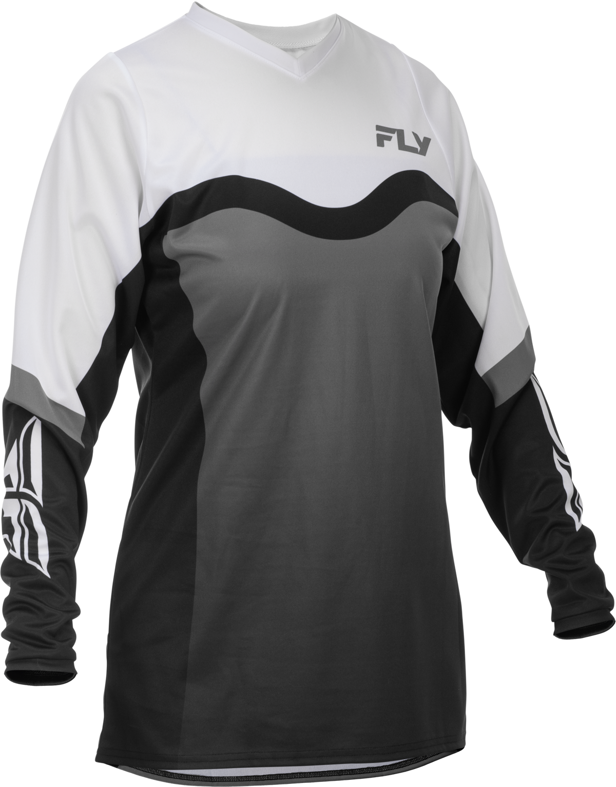 Fly Racing Women's F-16 Offroad Jersey - Grey/Black/White, X-Large